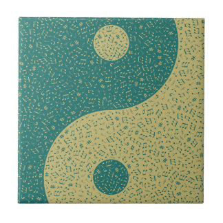 Yin Yang Muzieknotities Tegeltje