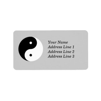 Yin Yang Naam Adres Mailing of Naam Tag Label