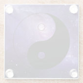Yin yang nachtelijke hemel glazen onderzetter (Achterkant)