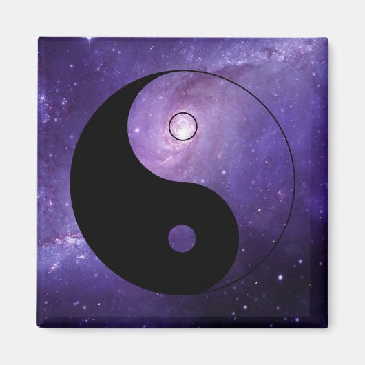 Yin yang nachtelijke hemel magneet (Voorkant)
