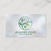 Yin Yang - Natuur Balance - gloeiende marmer Visitekaartje (Voorkant)