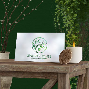 Yin Yang - Natuur Balance - gloeiende marmer Visitekaartje