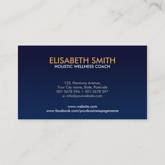 Yin Yang - Natuur Balance Visitekaartje (Achterkant)