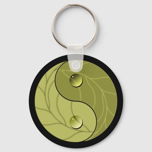 Yin Yang Natuur Sleutelhanger (Voorkant)