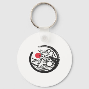 Yin Yang Natuurlijke Bonsai Boom Qi Gong Yoga Tai Sleutelhanger
