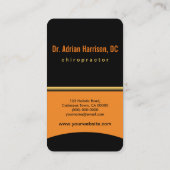 Yin Yang natuurlijke therapie Chiropractor Vertica Visitekaartje (Achterkant)