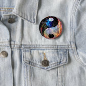 Yin Yang Nebula Buttonnen Ronde Button 5,7 Cm (In situ)