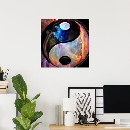 Yin Yang Nebula Poster (Thuiskantoor)
