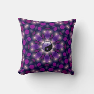 Yin Yang New age Ambient Energy Paarse Cushions Kussen