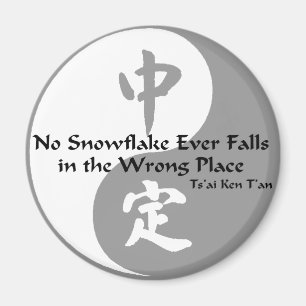 Yin Yang - No Snow Flake Magneet