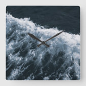 Yin Yang Ocean Glam 1 Vierkante Klok (Voorkant)