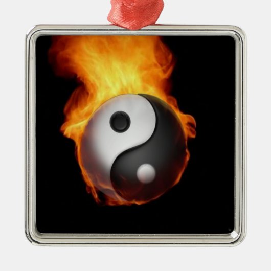 Yin Yang on Fire Ornament (Voorkant)
