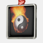 Yin Yang on Fire Ornament (Links)