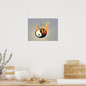 Yin Yang on Fire Poster (Keuken)