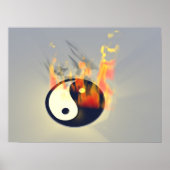 Yin Yang on Fire Poster (Voorkant)