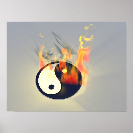 Yin Yang on Fire Poster (Voorkant)