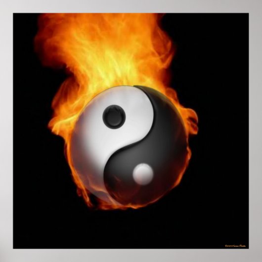 Yin Yang on Fire Poster (Voorkant)