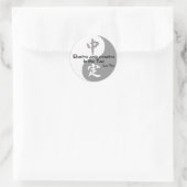 Yin Yang - ongrijpbaar en ontwijkend Ronde Sticker (Tas)