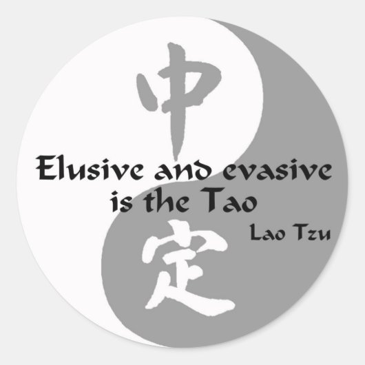 Yin Yang - ongrijpbaar en ontwijkend Ronde Sticker (Voorkant)