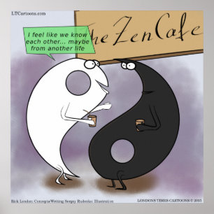 Yin & Yang Ontmoet Grappige Zen Poster