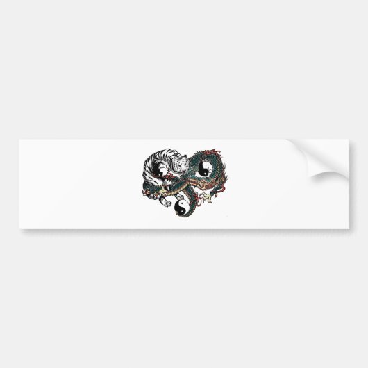 Yin Yang-ontwerp Bumpersticker (Voorkant)