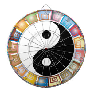 yin yang oost - aziatische filosofie dartbord