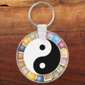 yin yang oost - aziatische filosofie sleutelhanger (Voorkant)