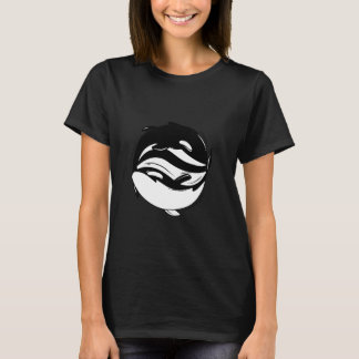 Yin Yang Orca Whale Long Meve T-shirt