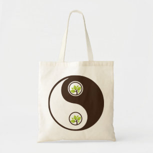 Yin Yang Organic Planet Canvas Bags Tote Bag