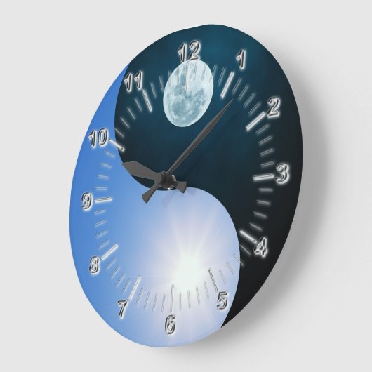 Yin yang overdag grote klok (Hoek)