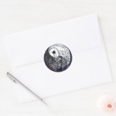 Yin Yang Owls Ronde Sticker (Envelop)
