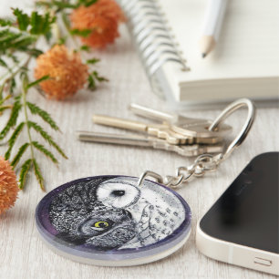 Yin Yang Owls Sleutelhanger