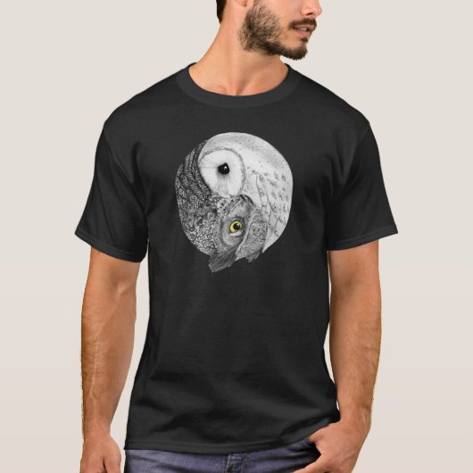 Yin Yang Owls T-shirt (Voorkant)