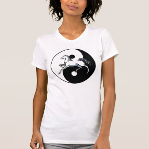 Yin Yang Paard Symbool T-shirt