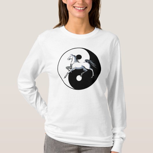 Yin Yang Paard T-shirt (Voorkant)