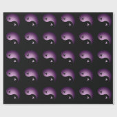 yin yang - paars cadeaupapier (Vlak)