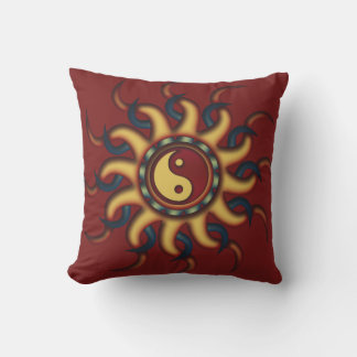 Yin Yang Paars Design Buitenkussen