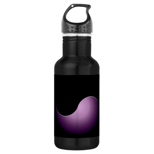 yin yang - paars waterfles (Voorkant)