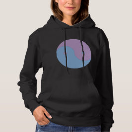 Yin Yang Paarse en Blauwe Vrede Meditatie Ontwerp Hoodie