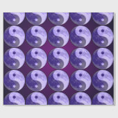 Yin Yang Paarse Maan Cadeaupapier (Vlak)