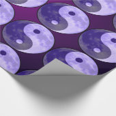 Yin Yang Paarse Moon Gift Wrapping Paper Cadeaupapier (Hoek)