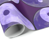 Yin Yang Paarse Moon Gift Wrapping Paper Cadeaupapier (Rol Hoek)