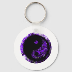 Yin Yang Paarse Zwart Het museum Zazzle Gifts Sleutelhanger