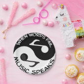 Yin yang papieren bordje (Feest)