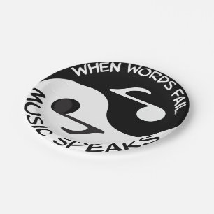 Yin yang papieren bordje