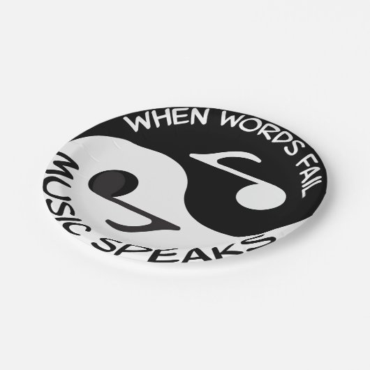 Yin yang papieren bordje (Gekanteld)