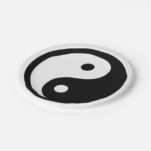 Yin Yang Papper Borden Papieren Bordje (Gekanteld)