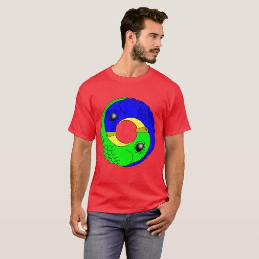 Yin Yang Parrots T-shirt (Voorkant volledig)