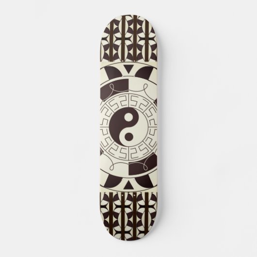 Yin Yang Pattern Skateboard Deck (Voorkant)