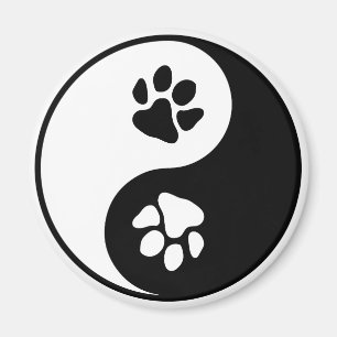 Yin Yang Paw (aangepaste kleuren) Magneet